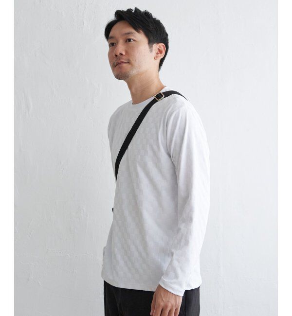 IKKA LOUNGE「リンクスジャカード市松ロンT」|Tシャツ・カットソー|