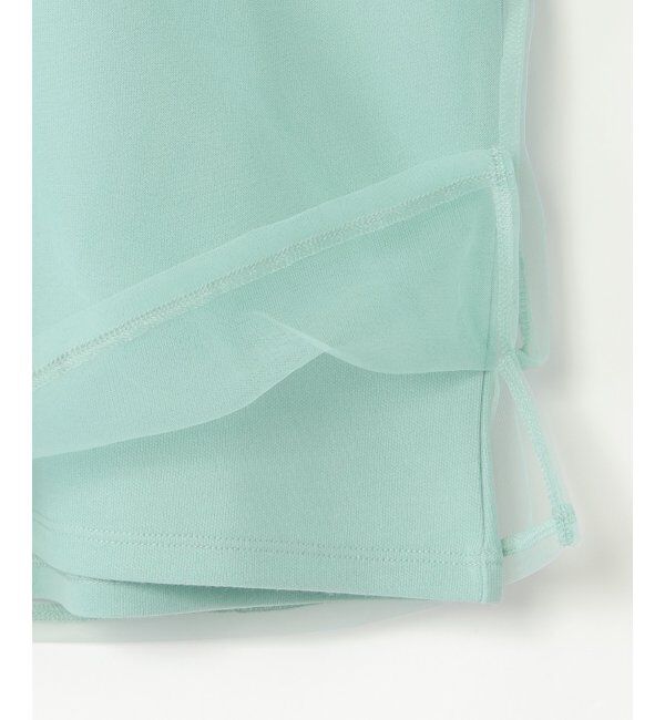 ikka kids「チュール重ねロゴプリントプルオーバー（120~160cm）」|Tシャツ・カットソー|