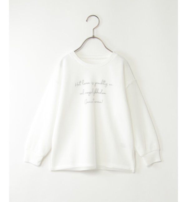 ikka kids「チュール重ねロゴプリントプルオーバー（120~160cm）」|Tシャツ・カットソー|