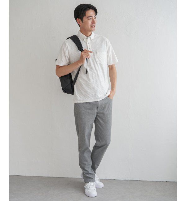 IKKA LOUNGE「リンクスジャカード市松ポロシャツ」|Tシャツ・カットソー|