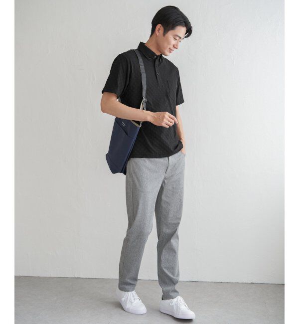 IKKA LOUNGE「リンクスジャカード市松ポロシャツ」|Tシャツ・カットソー|