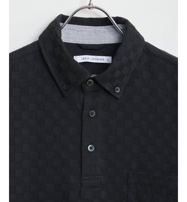 IKKA LOUNGE「リンクスジャカード市松ポロシャツ」|Tシャツ・カットソー|
