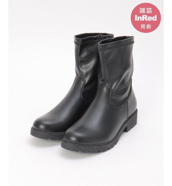 ikka「ソフトトラックソールブーツ」|その他|ブラック