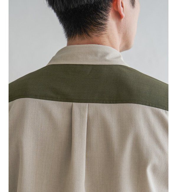 ikka「7分ブロックスドライタッチシャツ」|シャツ・ブラウス|