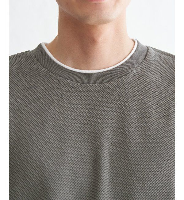 ikka「モール鹿の子フェイクベストロンT」|Tシャツ・カットソー|