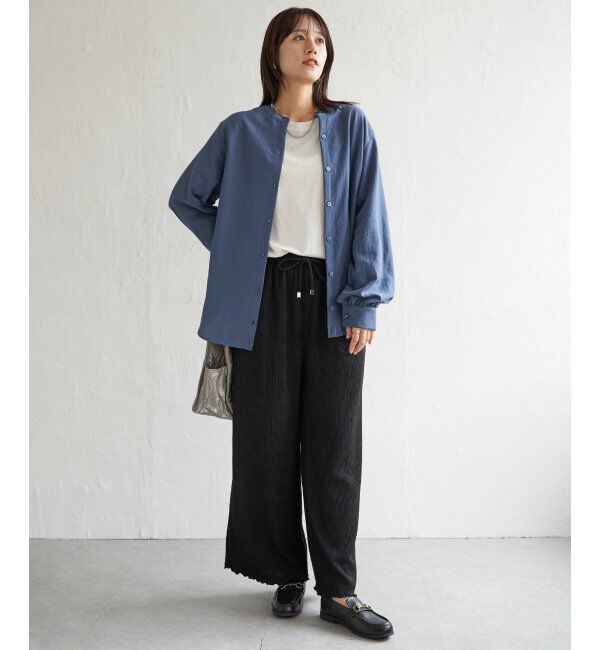 ikka「【親子コーデ】マルチWAYバンドカラーシャツ」|シャツ・ブラウス|