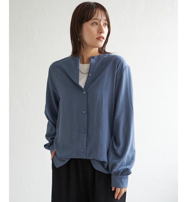 ikka「【親子コーデ】マルチWAYバンドカラーシャツ」|シャツ・ブラウス|