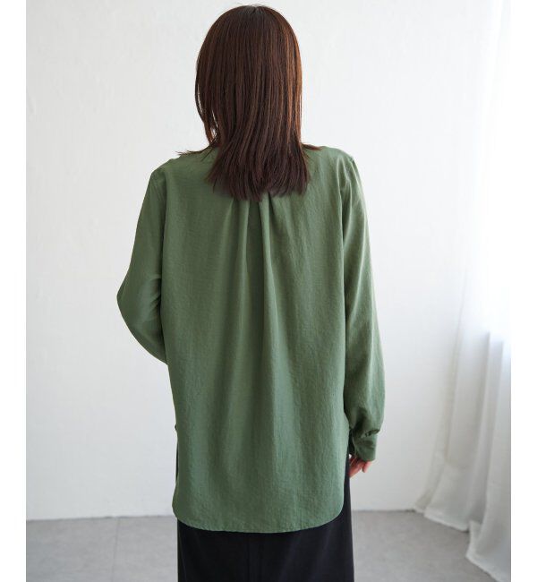 ikka「【親子コーデ】マルチWAYバンドカラーシャツ」|シャツ・ブラウス|