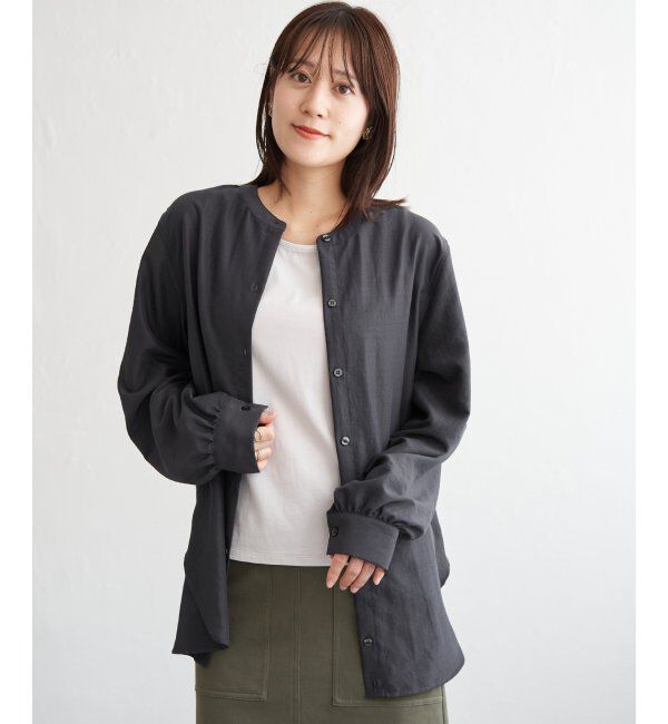 ikka「【親子コーデ】マルチWAYバンドカラーシャツ」|シャツ・ブラウス|