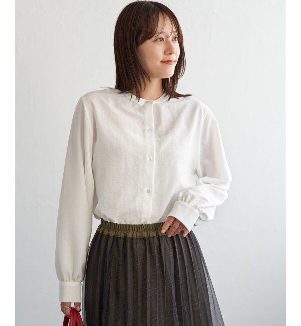 ikka「【親子コーデ】マルチWAYバンドカラーシャツ」|シャツ・ブラウス|