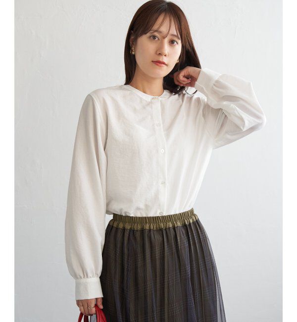 ikka「【親子コーデ】マルチWAYバンドカラーシャツ」|シャツ・ブラウス|