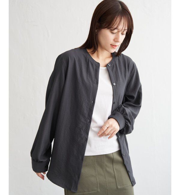 ikka「【親子コーデ】マルチWAYバンドカラーシャツ」|シャツ・ブラウス|