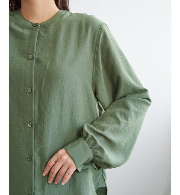 ikka「【親子コーデ】マルチWAYバンドカラーシャツ」|シャツ・ブラウス|