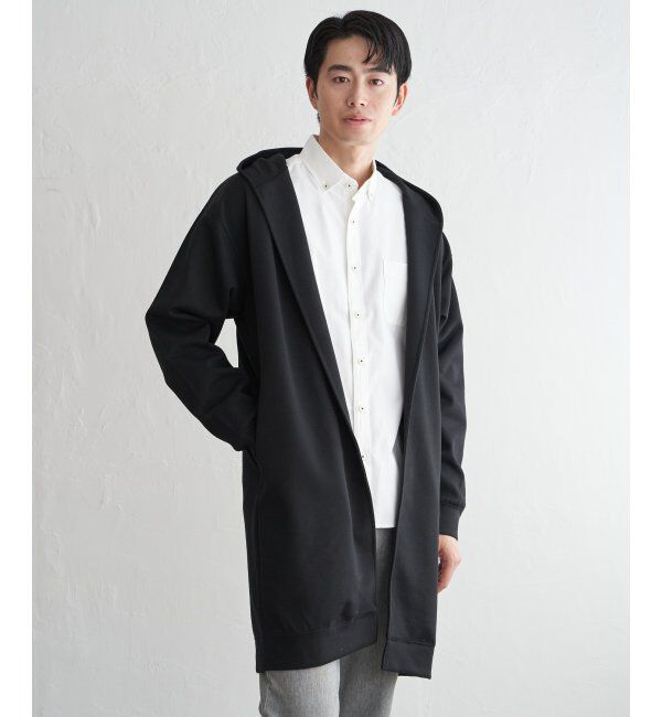 ikka「鹿の子ダンボールフーディガン」|カーディガン|