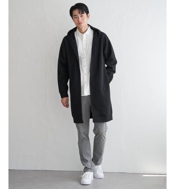 ikka「鹿の子ダンボールフーディガン」|カーディガン|