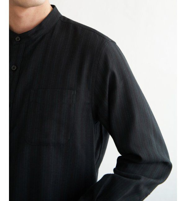 ikka「イージ－ケアネルバンドカラーＳＨ」|シャツ・ブラウス|