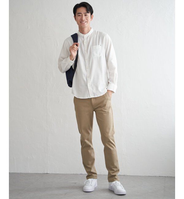 ikka「イージ－ケアネルバンドカラーＳＨ」|シャツ・ブラウス|