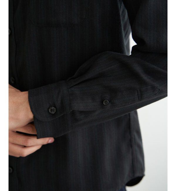 ikka「イージ－ケアネルバンドカラーＳＨ」|シャツ・ブラウス|