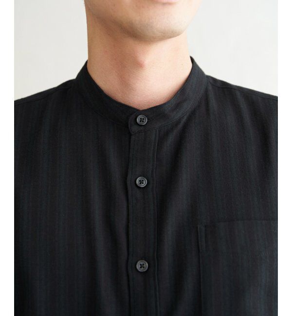ikka「イージ－ケアネルバンドカラーＳＨ」|シャツ・ブラウス|