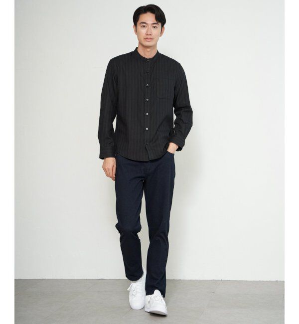 ikka「イージ－ケアネルバンドカラーＳＨ」|シャツ・ブラウス|