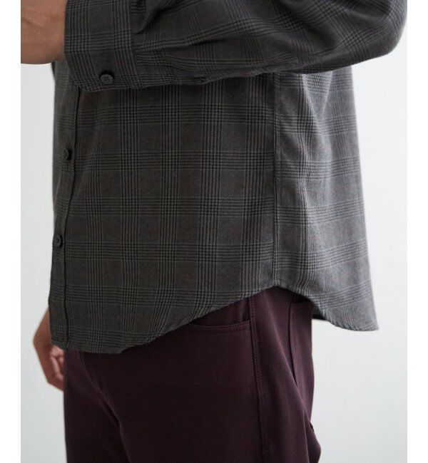 ikka「イージーケアネルチェックスイスカラーボタンダウンシャツ」|シャツ・ブラウス|