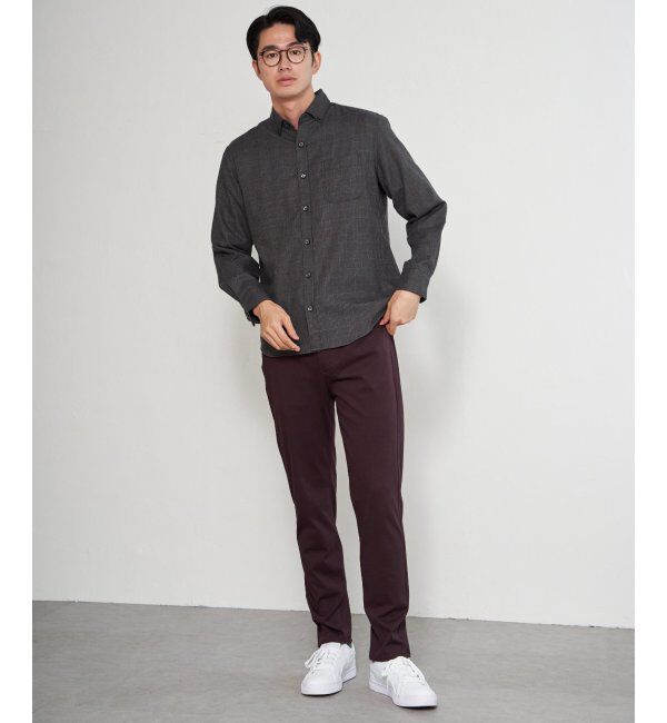 ikka「イージーケアネルチェックスイスカラーボタンダウンシャツ」|シャツ・ブラウス|