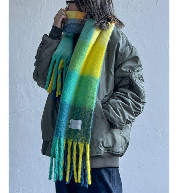 Lbc with Life「ブロックチェックストール」|マフラー|