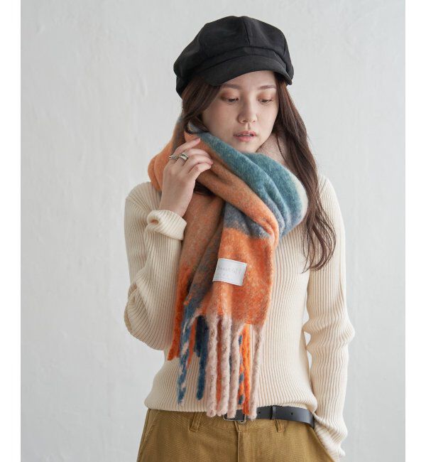 Lbc with Life「ブロックチェックストール」|マフラー|