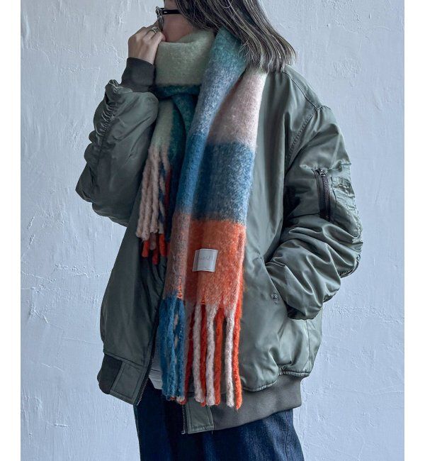 Lbc with Life「ブロックチェックストール」|マフラー|