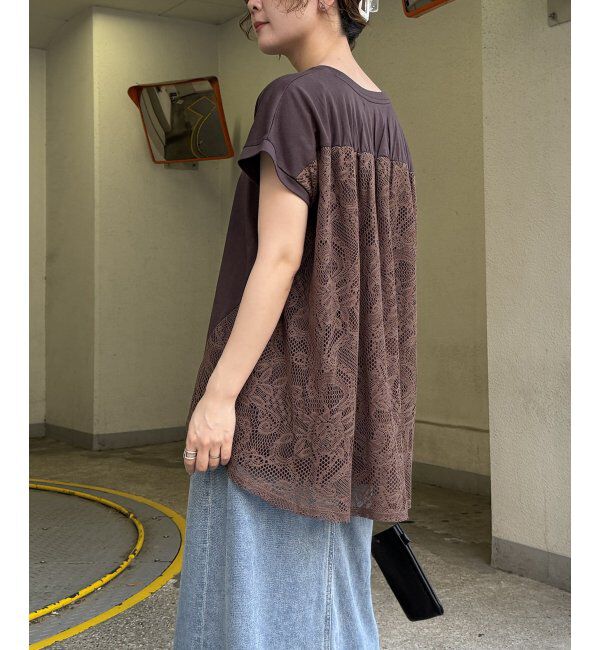 Lbc with Life「バックレースレイヤープルオーバー」|その他|ブラウン