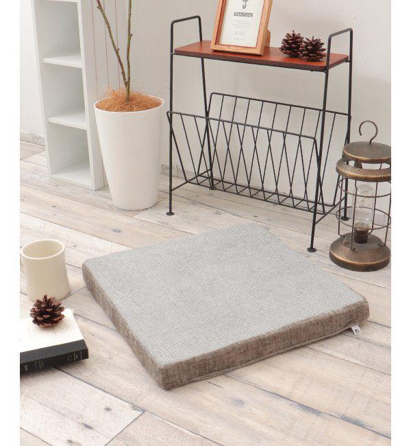 Lbc with Life「ベロアコンビシートクッションＳ４」|クッション・クッションカバー|グレー