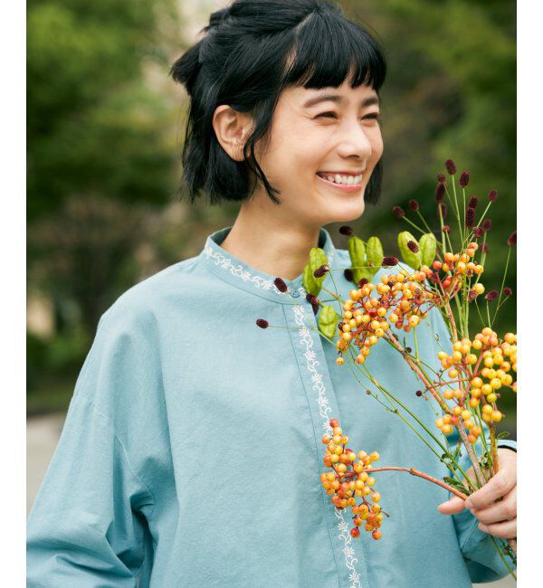 Lbc with Life「エクリュ エンブロイダリーシャツ」|シャツ・ブラウス|