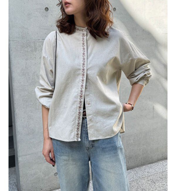 Lbc with Life「エクリュ エンブロイダリーシャツ」|シャツ・ブラウス|