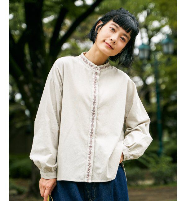 Lbc with Life「エクリュ エンブロイダリーシャツ」|シャツ・ブラウス|