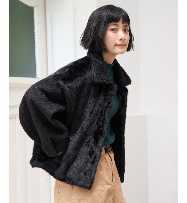 Lbc with Life「ファーボア切り替えコクーンブルゾン」|ブルゾン・スタジャン|