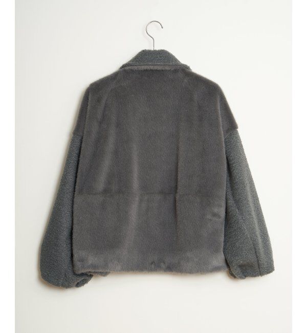 Lbc with Life「ファーボア切り替えコクーンブルゾン」|ブルゾン・スタジャン|