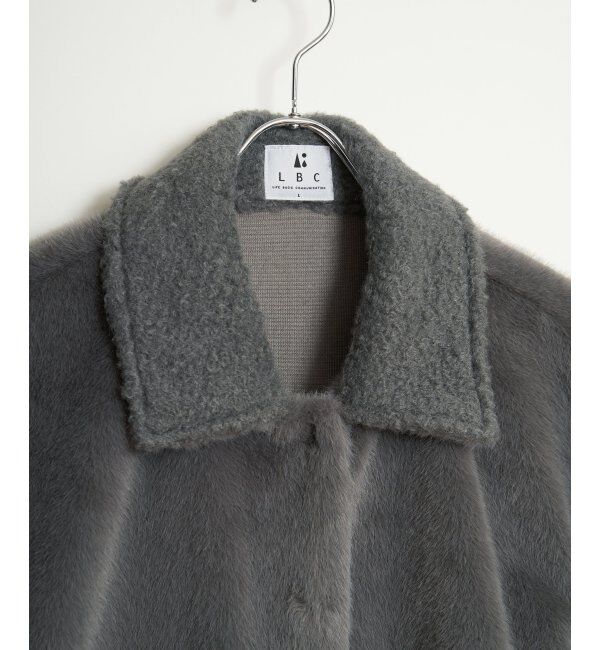 Lbc with Life「ファーボア切り替えコクーンブルゾン」|ブルゾン・スタジャン|
