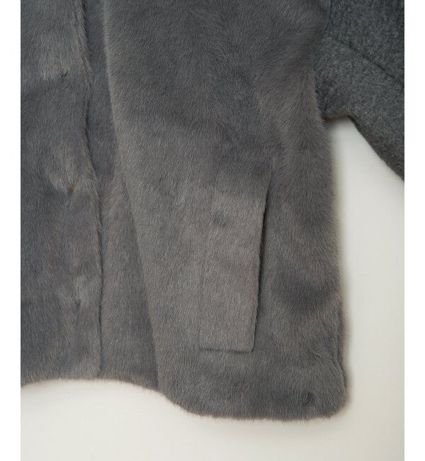 Lbc with Life「ファーボア切り替えコクーンブルゾン」|ブルゾン・スタジャン|