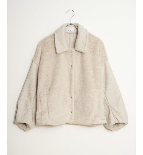 Lbc with Life「ファーボア切り替えコクーンブルゾン」|ブルゾン・スタジャン|