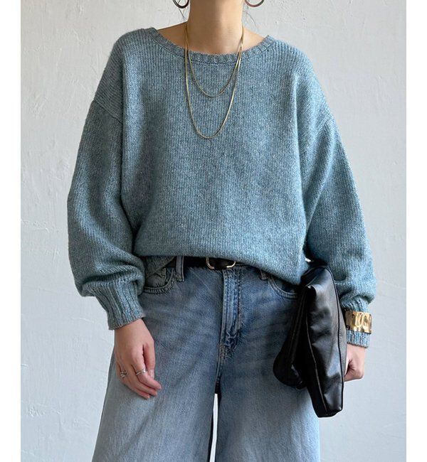 Lbc with Life「ラメノットヤーンハイショクニットPO」|カーディガン|ブルー