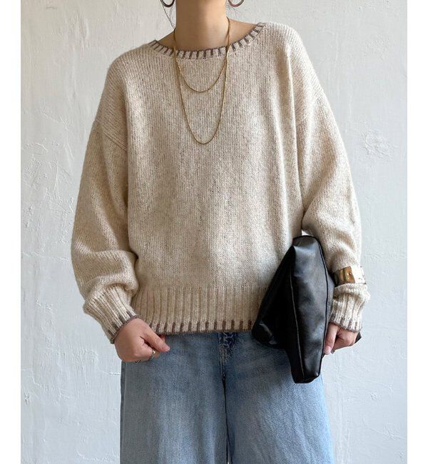 Lbc with Life「ラメノットヤーンハイショクニットPO」|カーディガン|ベージュ