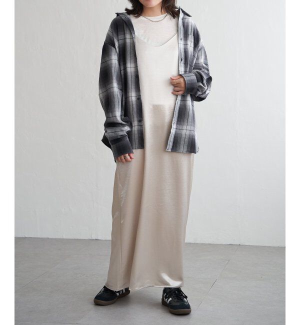 VENCE share style「サテンキャミワンピース」|ワンピース|