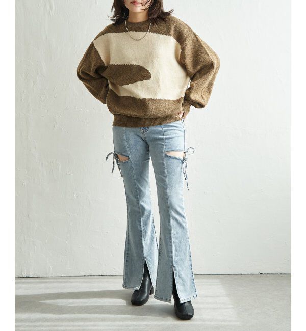 VENCE share style「ジャガードニュアンス柄プルオーバー」|ニット・セーター|