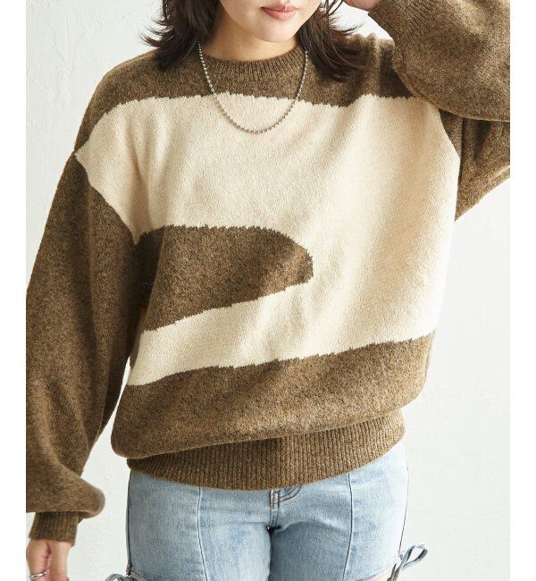 VENCE share style「ジャガードニュアンス柄プルオーバー」|ニット・セーター|