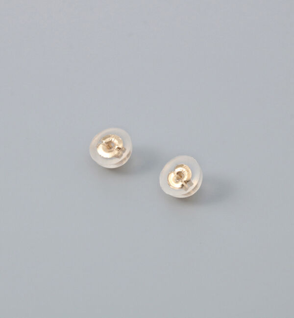 Phoebe「【K10】ダブルロックシリコンキャッチ(両耳)」|ピアス|ゴールド