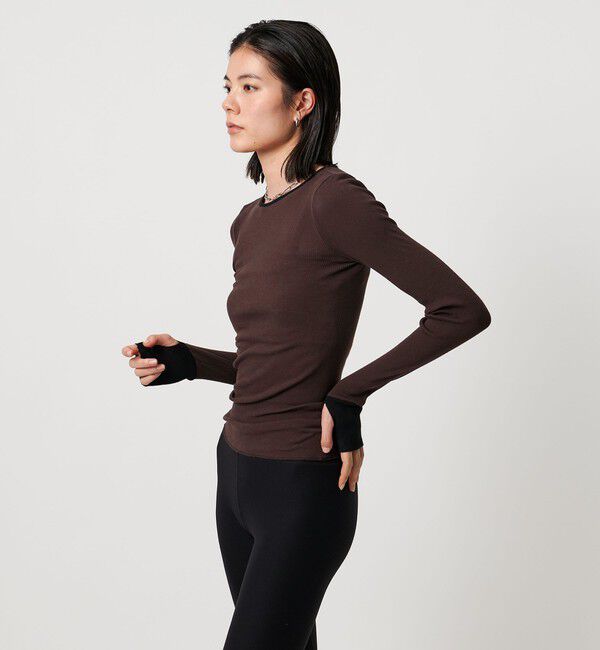 UNITED ARROWS「＜TO UNITED ARROWS＞リブ ロングスリーブ カットソー」|Tシャツ・カットソー|DK.BROWN