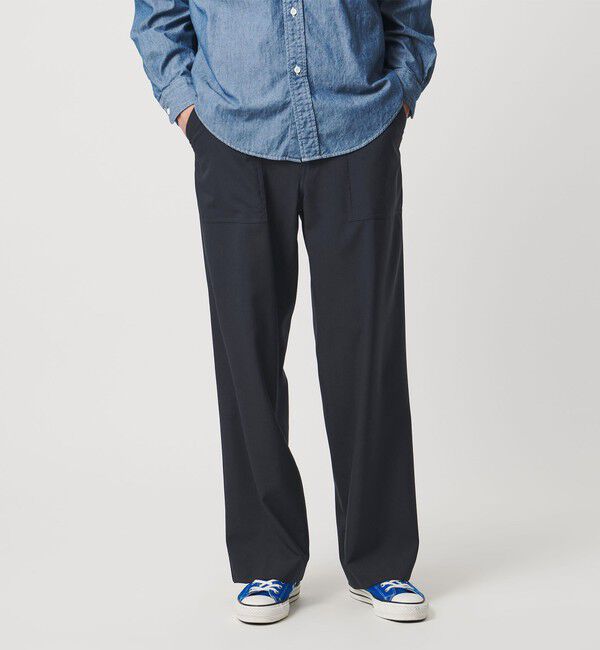 UNITED ARROWS「ウールトロピカル ファティーグ パンツ」|その他|NAVY