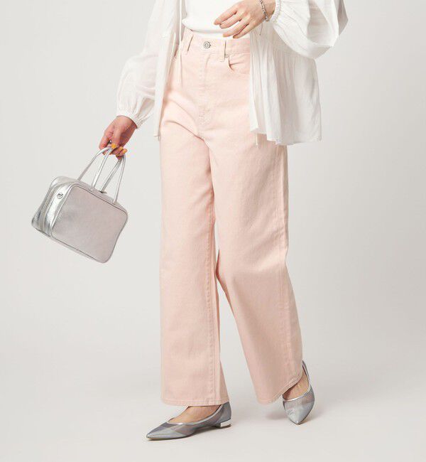 UNITED ARROWS green label relaxing「［size SHORT/TALLあり］ワイド デニム パンツ」|デニム|LT.PINK
