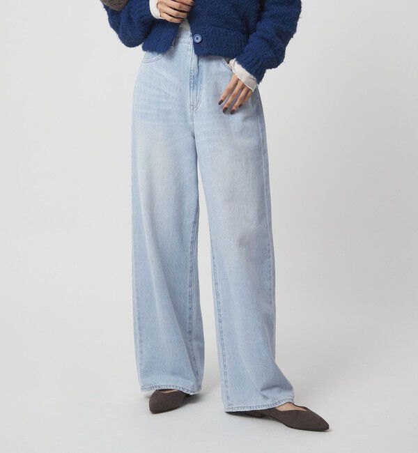 UNITED ARROWS green label relaxing「［size SHORT/TALLあり］ワイド デニム パンツ」|デニム|LT.BLUE