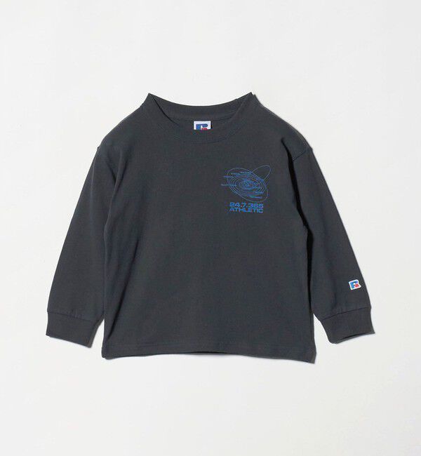 UNITED ARROWS green label relaxing「【別注】＜RUSSELL ATHLETIC＞プリント ロングスリーブ / キッズ  110cm-130cm」|Tシャツ・カットソー|DK.GRAY